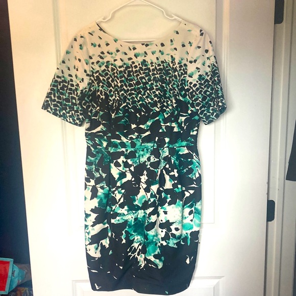 Brooks Brothers green/ivory/black dress size 10 - Picture 1 of 3